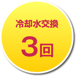 冷却水交換3回